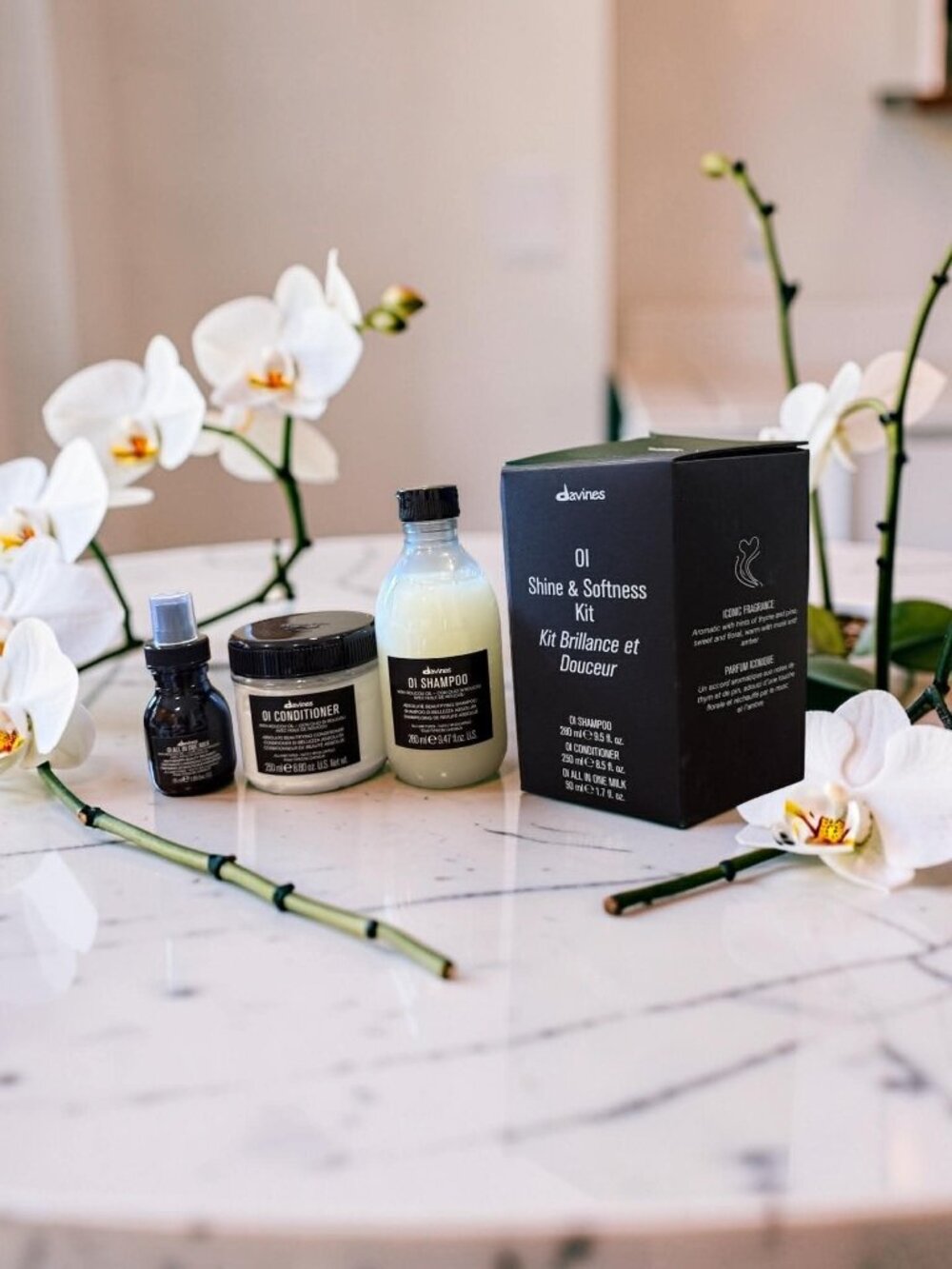 Davines Oi Shine & Softness Kit Oi Shampoo Conditioner All In One Milk 1.7 oz